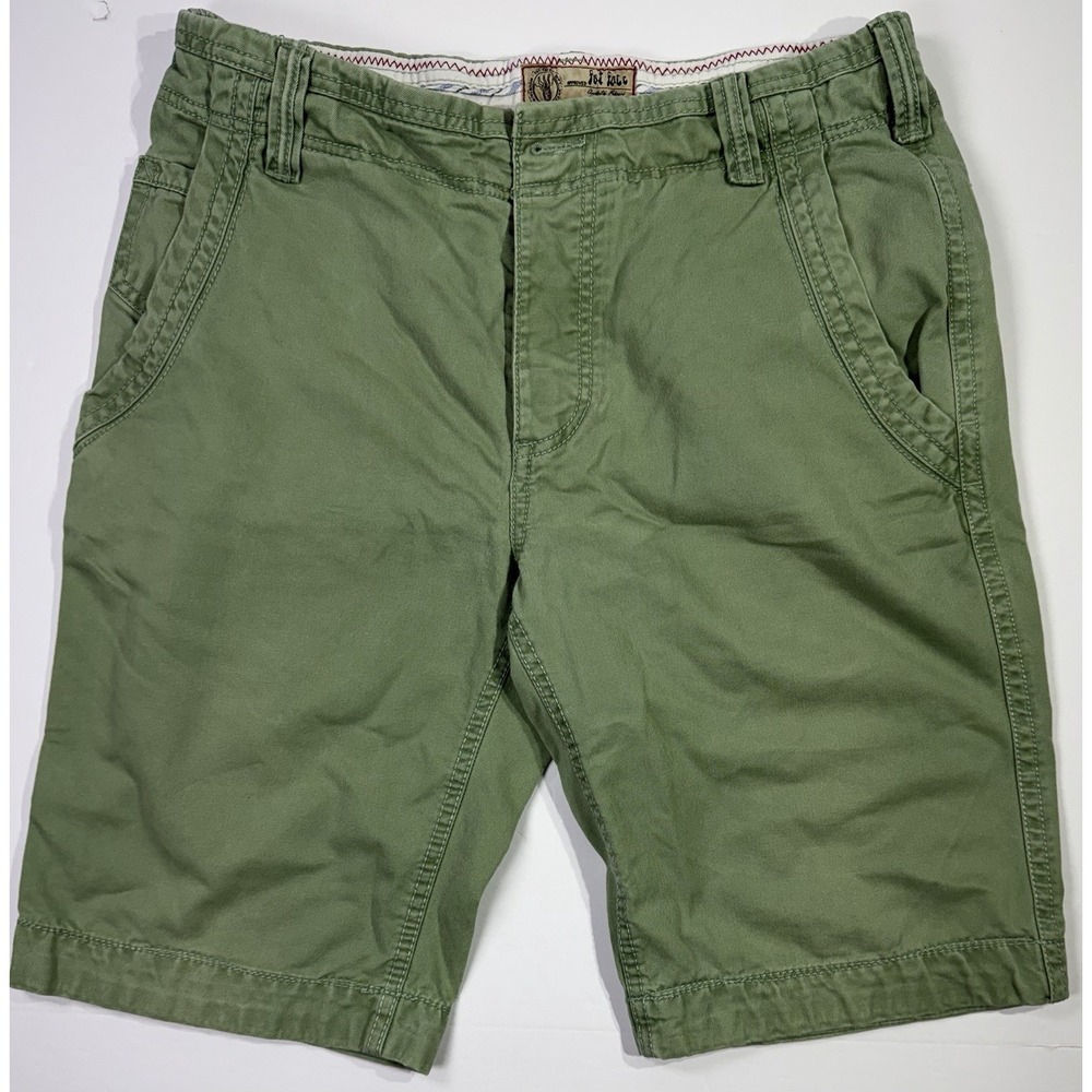 Fat Face Olive Green Utility Shorts Mens 32 Casual Cotton Button Fly
